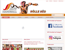 Tablet Screenshot of mtg-handball.de